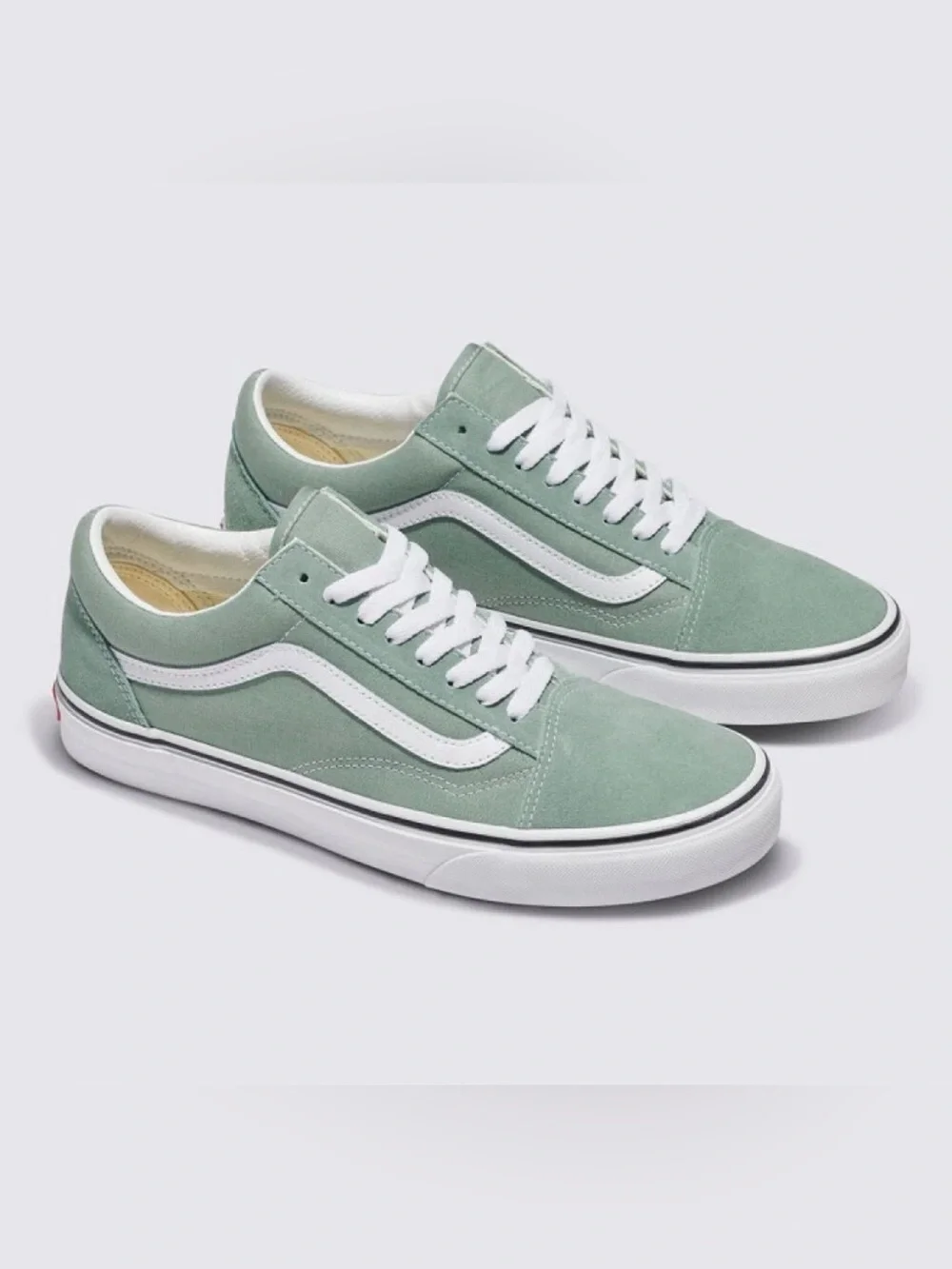 Vans Color Theory Old Skool Low Top Skate Sneakers Iceberg Green Mens Sz 12